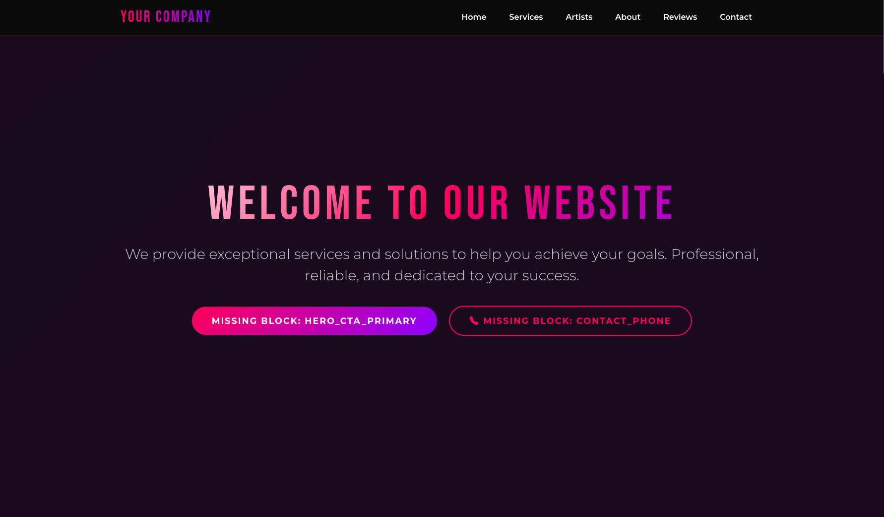 Premier Talent Template